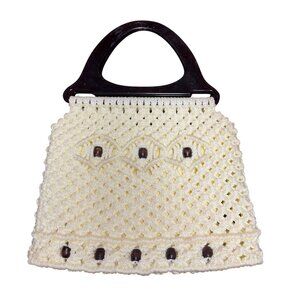 Vintage macrame purse